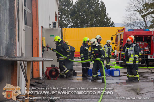 20180320 Brand in einer Lagerhalle Gewerbepark Wienersdorf Foto: © Stefan Schneider BFK BADEN 20180320 Brand in einer Lagerhalle Gewerbepark Wienersdorf Foto: © Stefan Schneider BFK BADEN