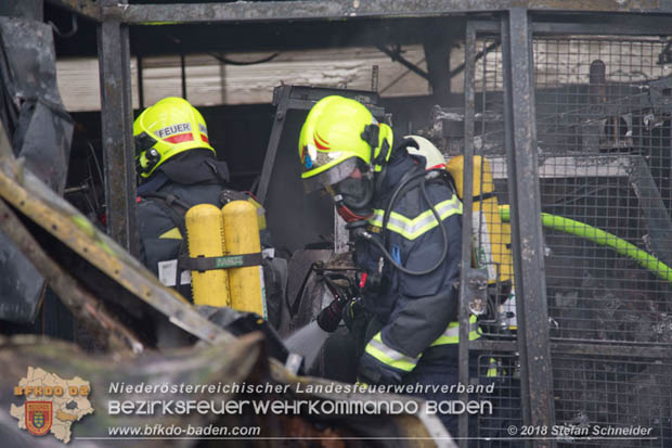 20180320 Brand in einer Lagerhalle Gewerbepark Wienersdorf Foto: © Stefan Schneider BFK BADEN 20180320 Brand in einer Lagerhalle Gewerbepark Wienersdorf Foto: © Stefan Schneider BFK BADEN