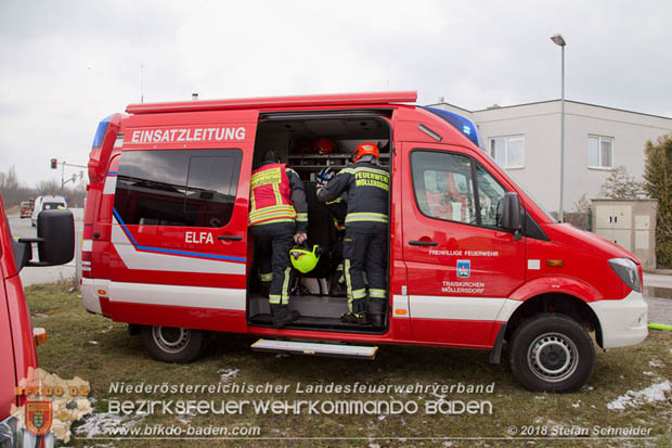 20180320 Brand in einer Lagerhalle Gewerbepark Wienersdorf Foto: © Stefan Schneider BFK BADEN 20180320 Brand in einer Lagerhalle Gewerbepark Wienersdorf Foto: © Stefan Schneider BFK BADEN