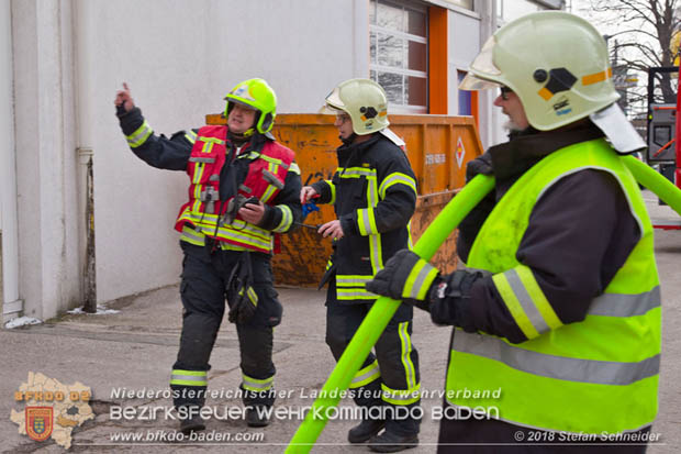20180320 Brand in einer Lagerhalle Gewerbepark Wienersdorf Foto: © Stefan Schneider BFK BADEN 20180320 Brand in einer Lagerhalle Gewerbepark Wienersdorf Foto: © Stefan Schneider BFK BADEN
