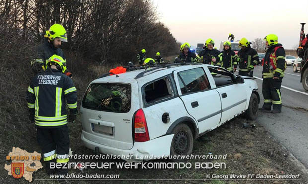 20180324 Verkehrsunfall auf der A2 Baden-Leobersdorf  Foto: © SB Georg Mrvka FF Baden-Leesdorf