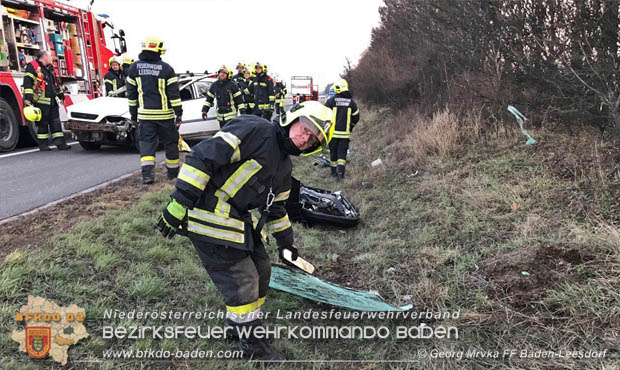 20180324 Verkehrsunfall auf der A2 Baden-Leobersdorf  Foto: © SB Georg Mrvka FF Baden-Leesdorf