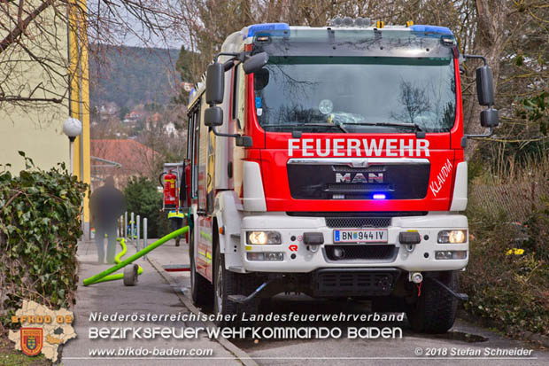 20180401 Brand in einer Wohnhausanlage im Ortsteil Baden Weikersdorf am Ostersonntag  Foto: © Stefan Schneider BFKDO BADEN
