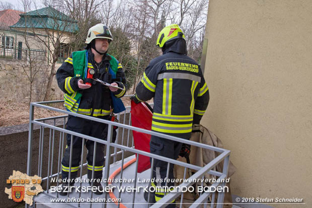 20180401 Brand in einer Wohnhausanlage im Ortsteil Baden Weikersdorf am Ostersonntag  Foto: © Stefan Schneider BFKDO BADEN