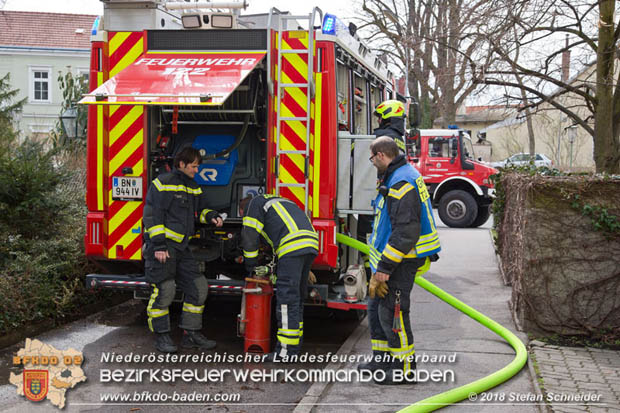 20180401 Brand in einer Wohnhausanlage im Ortsteil Baden Weikersdorf am Ostersonntag  Foto: © Stefan Schneider BFKDO BADEN