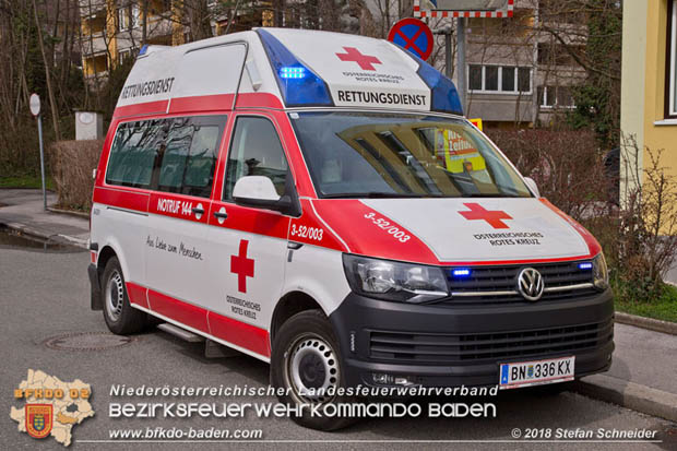 20180401 Brand in einer Wohnhausanlage im Ortsteil Baden Weikersdorf am Ostersonntag  Foto: © Stefan Schneider BFKDO BADEN