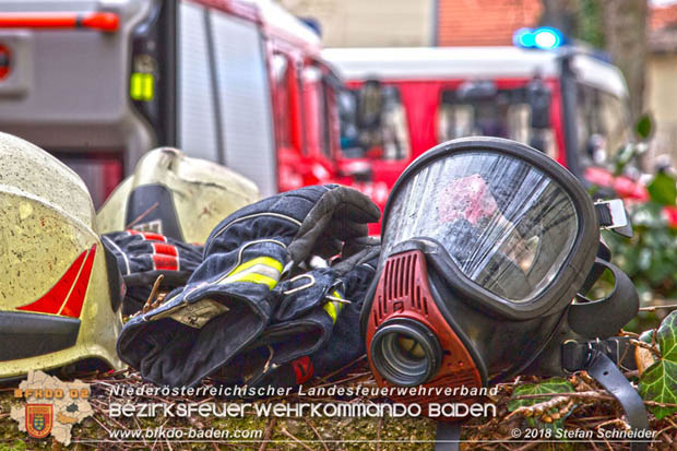 20180401 Brand in einer Wohnhausanlage im Ortsteil Baden Weikersdorf am Ostersonntag  Foto: © Stefan Schneider BFKDO BADEN