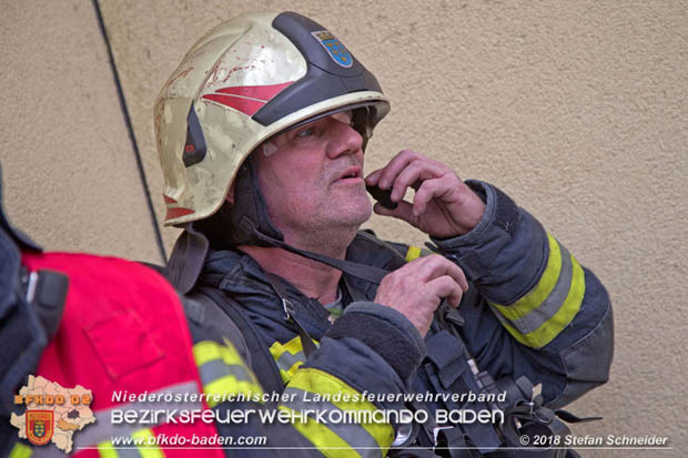20180401 Brand in einer Wohnhausanlage im Ortsteil Baden Weikersdorf am Ostersonntag  Foto: © Stefan Schneider BFKDO BADEN