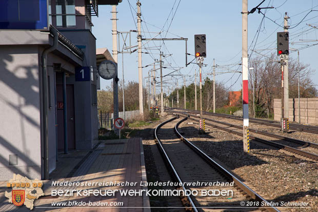 20180414 Brand mehrerer Güterwaggons im Bahnhof Pfaffstätten  Foto: © Stefan Schneider BFKDO BADEN