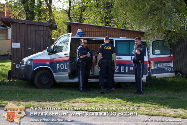 20180414 Brand mehrerer Güterwaggons im Bahnhof Pfaffstätten  Foto: © Stefan Schneider BFKDO BADEN