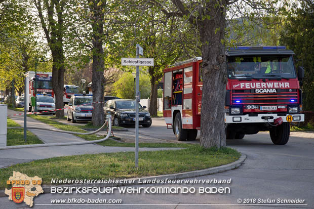 20180414 Brand mehrerer Güterwaggons im Bahnhof Pfaffstätten  Foto: © Stefan Schneider BFKDO BADEN