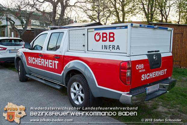 20180414 Brand mehrerer Güterwaggons im Bahnhof Pfaffstätten  Foto: © Stefan Schneider BFKDO BADEN