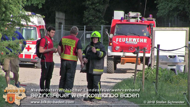 20180505 Feuerwehr Pfaffstätten unterstützt Rettungsdienst bei Person in Notlage  Foto: Stefan Schneider BFK Baden