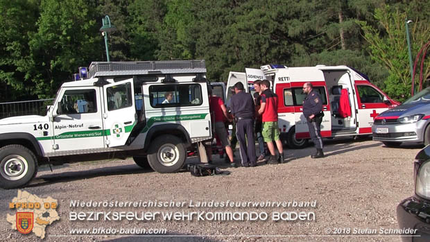 20180505 Feuerwehr Pfaffstätten unterstützt Rettungsdienst bei Person in Notlage  Foto: Stefan Schneider BFK Baden