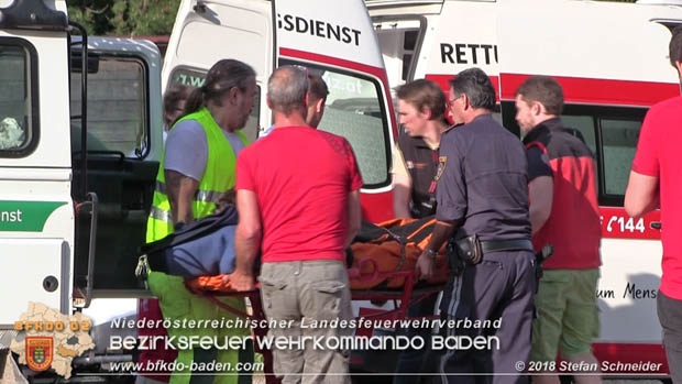 20180505 Feuerwehr Pfaffstätten unterstützt Rettungsdienst bei Person in Notlage  Foto: Stefan Schneider BFK Baden