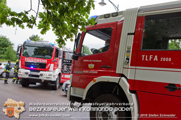 20180515 Brand in einer Badener Wohnhausanlage im Ortsteil Leesdorf  Foto: © Stefan Schneider BFK BADEN