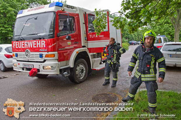 20180515 Brand in einer Badener Wohnhausanlage im Ortsteil Leesdorf  Foto: © Stefan Schneider BFK BADEN
