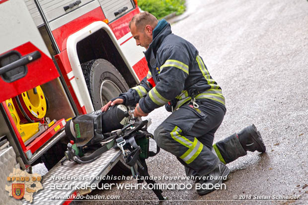 20180515 Brand in einer Badener Wohnhausanlage im Ortsteil Leesdorf  Foto: © Stefan Schneider BFK BADEN