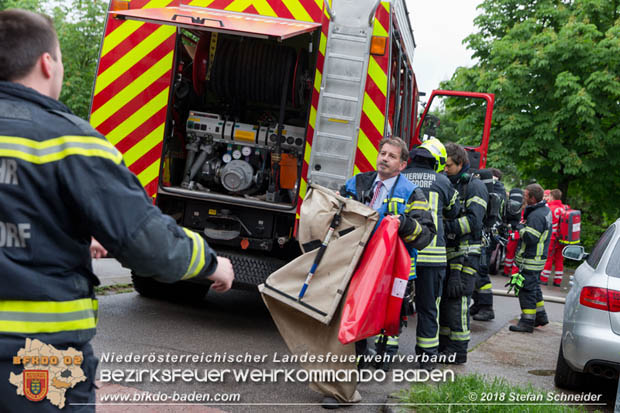 20180515 Brand in einer Badener Wohnhausanlage im Ortsteil Leesdorf  Foto: © Stefan Schneider BFK BADEN