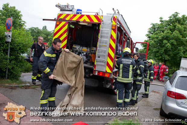 20180515 Brand in einer Badener Wohnhausanlage im Ortsteil Leesdorf  Foto: © Stefan Schneider BFK BADEN