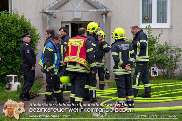 20180515 Brand in einer Badener Wohnhausanlage im Ortsteil Leesdorf  Foto: © Stefan Schneider BFK BADEN