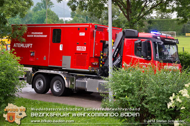 20180515 Brand in einer Badener Wohnhausanlage im Ortsteil Leesdorf  Foto: © Stefan Schneider BFK BADEN
