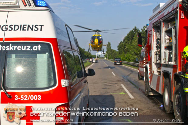 20180518 Verkehrsunfall mit Personenrettung auf der Badener Umfahrungsstraße LB210 Foto: © Joachim Zagler BFK BADEN 20180518 Verkehrsunfall mit Personenrettung auf der Badener Umfahrungsstraße LB210 Foto: © Joachim Zagler BFK BADEN