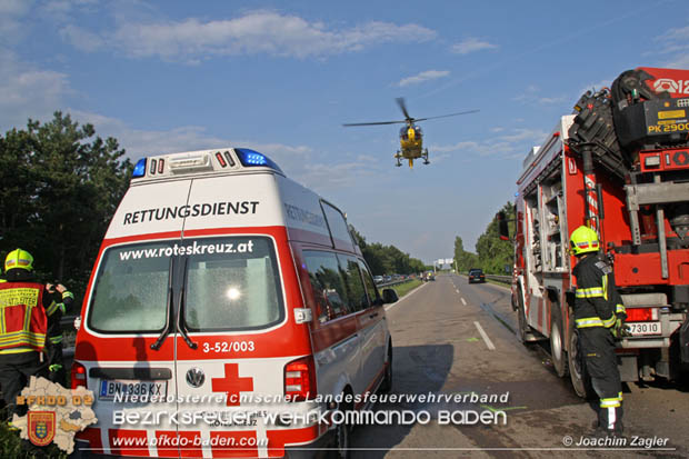 20180518 Verkehrsunfall mit Personenrettung auf der Badener Umfahrungsstraße LB210 Foto: © Joachim Zagler BFK BADEN 20180518 Verkehrsunfall mit Personenrettung auf der Badener Umfahrungsstraße LB210 Foto: © Joachim Zagler BFK BADEN
