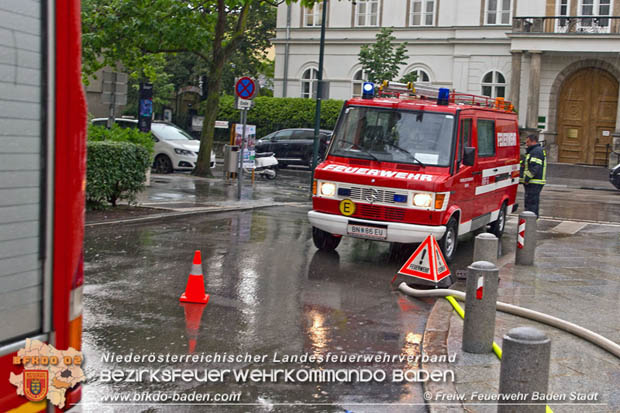 20180524 Unwettereinsatz nach Starkregen beim Casino Baden  Foto: © Stefan Schneider FF Baden-Stadt