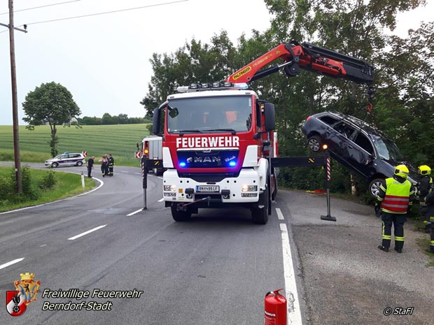 20180531 Verkehrsunfall bei Berndorf  Foto: © Florian Stadler FF Berndorf-Stadt