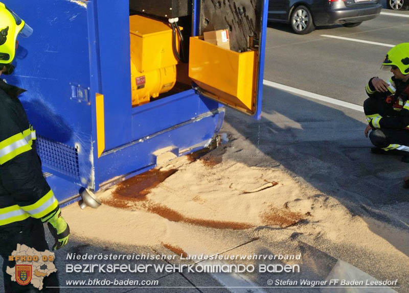 20180610 Verlorenes Stromaggregat auf der A2 Suedautobahn Foto: © Stefan Wagner FF Baden-Leesdorf 20180610 Verlorenes Stromaggregat auf der A2 Suedautobahn Foto: © Stefan Wagner FF Baden-Leesdorf