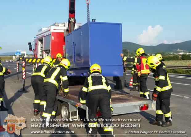 20180610 Verlorenes Stromaggregat auf der A2 Suedautobahn Foto: © Stefan Wagner FF Baden-Leesdorf 20180610 Verlorenes Stromaggregat auf der A2 Suedautobahn Foto: © Stefan Wagner FF Baden-Leesdorf