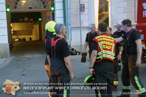 20180611 B3 Brandverdacht Tiefgarage in der Innenstadt von Baden Foto: © Joachim Zagler BFK Baden 20180611 B3 Brandverdacht Tiefgarage in der Innenstadt von Baden Foto: © Joachim Zagler BFK Baden