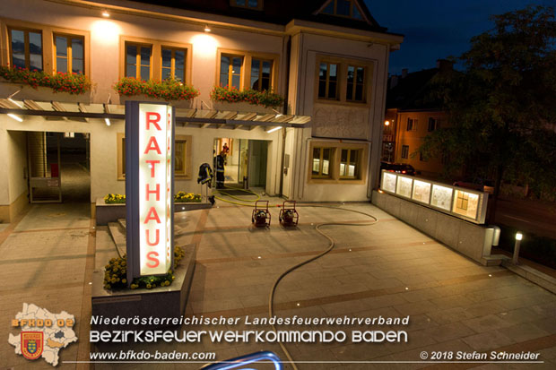 20180716 Brand im Rathaus Traiskirchen  Foto: © Stefan Schneider BFK BADEN