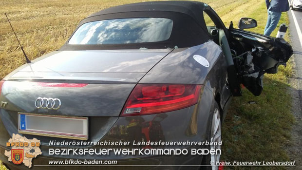 20180716 Verkehrsunfall auf der L151 Leobersdorf Richtung Matzendorf  Foto: © Werner Heiden FF Leobersdorf