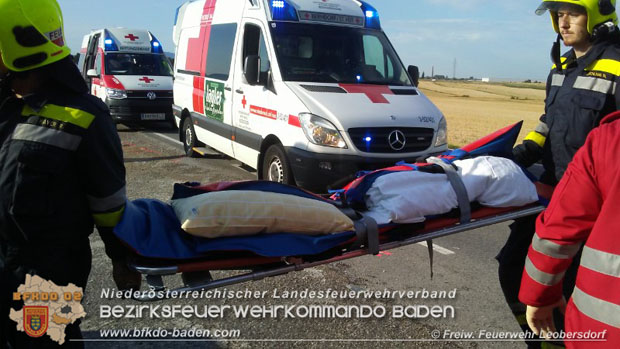 20180716 Verkehrsunfall auf der L151 Leobersdorf Richtung Matzendorf  Foto: © Werner Heiden FF Leobersdorf