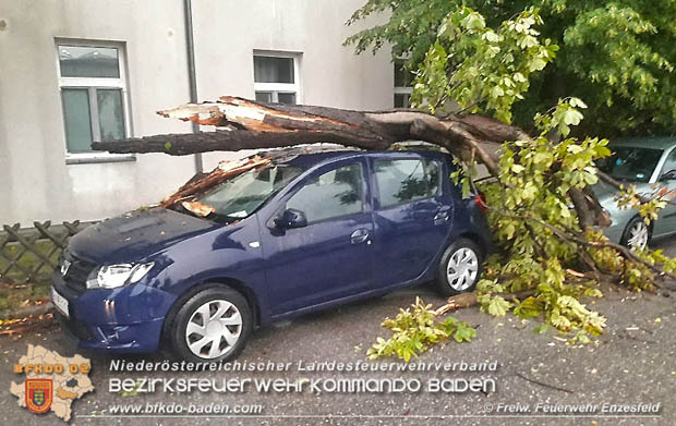 20180725 Unwetter über Enzesfeld Foto: © Freiwillige Feuerwehr Enzesfeld