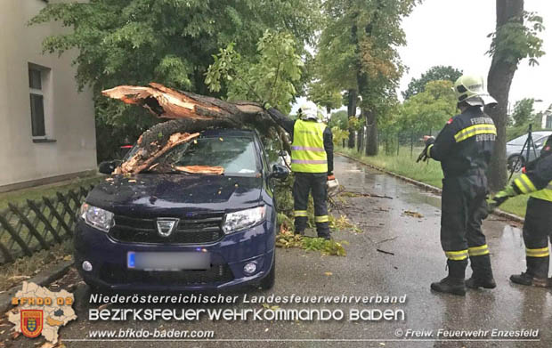 20180725 Unwetter über Enzesfeld Foto: © Freiwillige Feuerwehr Enzesfeld