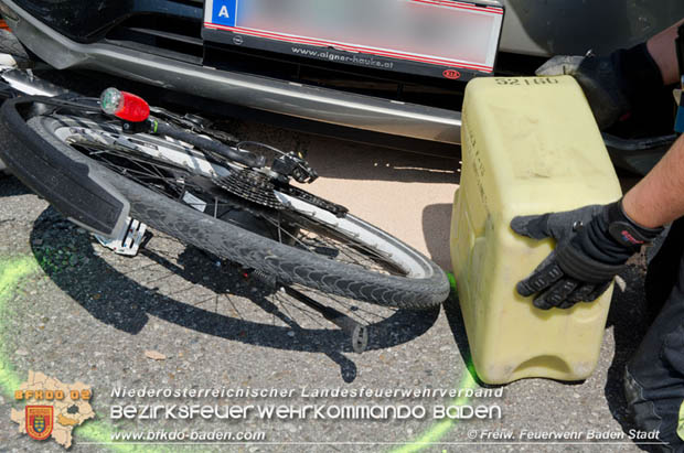 2018_07_28 Verkehrsunfall in Baden  Foto: © FF Baden-Stadt / Alexandra Stosch