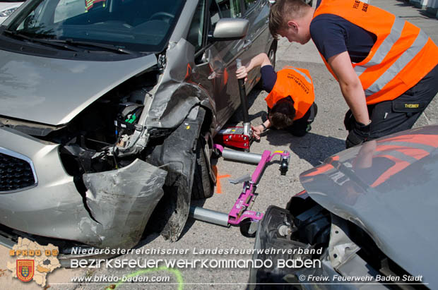 2018_07_28 Verkehrsunfall in Baden Foto: © FF Baden-Stadt / Alexandra Stosch 2018_07_28 Verkehrsunfall in Baden Foto: © FF Baden-Stadt / Alexandra Stosch