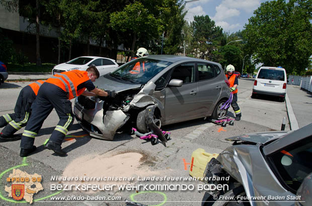 2018_07_28 Verkehrsunfall in Baden Foto: © FF Baden-Stadt / Alexandra Stosch 2018_07_28 Verkehrsunfall in Baden Foto: © FF Baden-Stadt / Alexandra Stosch