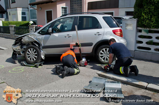 2018_07_28 Verkehrsunfall in Baden Foto: © FF Baden-Stadt / Alexandra Stosch 2018_07_28 Verkehrsunfall in Baden Foto: © FF Baden-Stadt / Alexandra Stosch