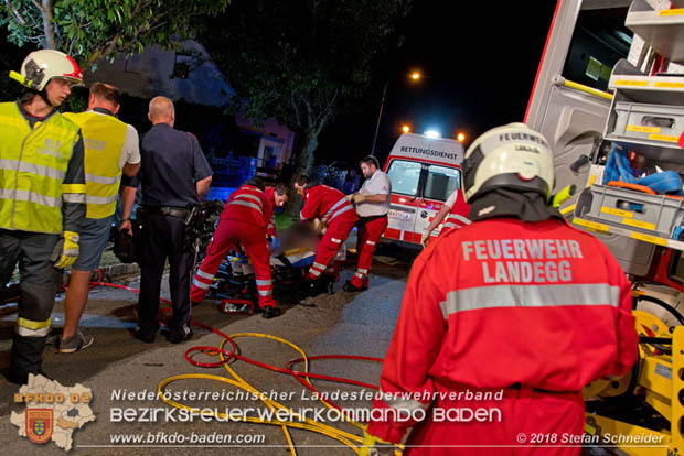 20180730 Verkehrsunfall mit Personenrettung in Pottendorf  Foto: © Stefan Schneider