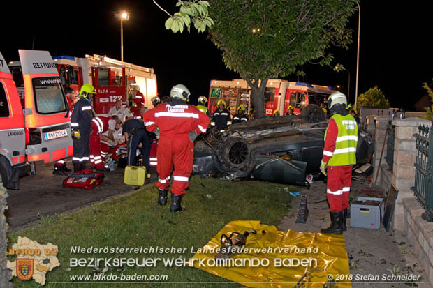 20180730 Verkehrsunfall mit Personenrettung in Pottendorf  Foto: © Stefan Schneider
