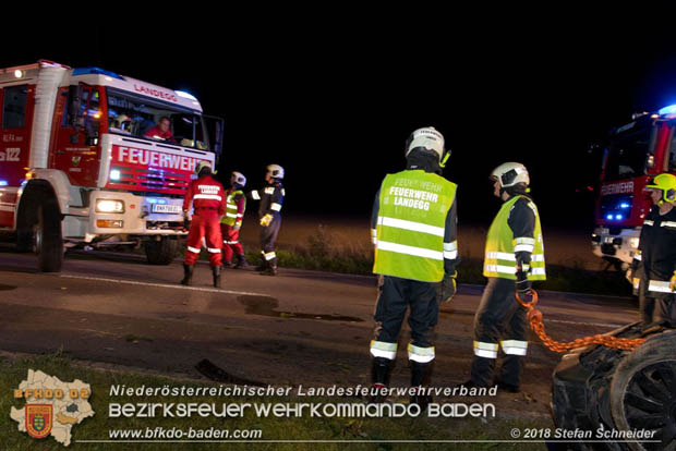 20180730 Verkehrsunfall mit Personenrettung in Pottendorf  Foto: © Stefan Schneider