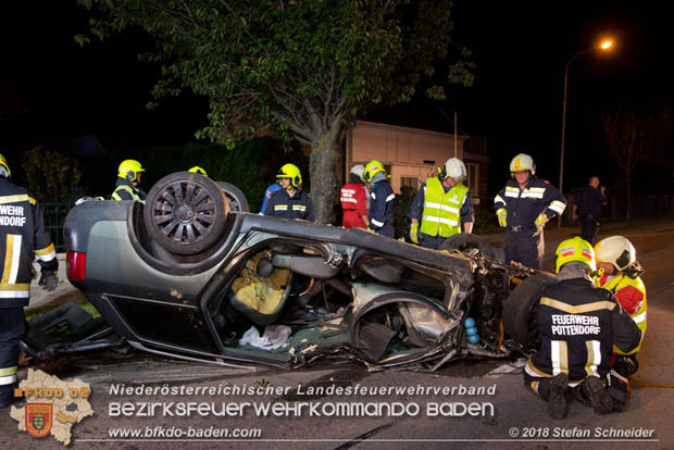 20180730 Verkehrsunfall mit Personenrettung in Pottendorf  Foto: © Stefan Schneider