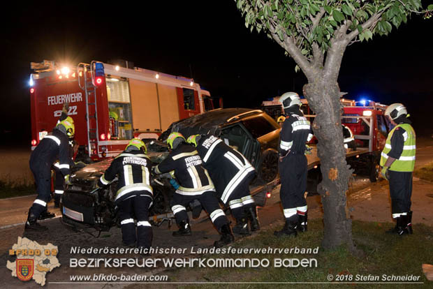 20180730 Verkehrsunfall mit Personenrettung in Pottendorf  Foto: © Stefan Schneider