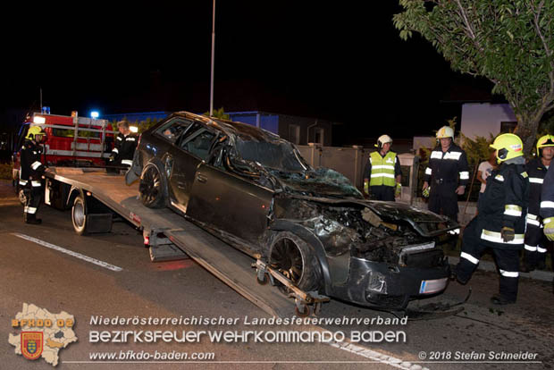 20180730 Verkehrsunfall mit Personenrettung in Pottendorf  Foto: © Stefan Schneider