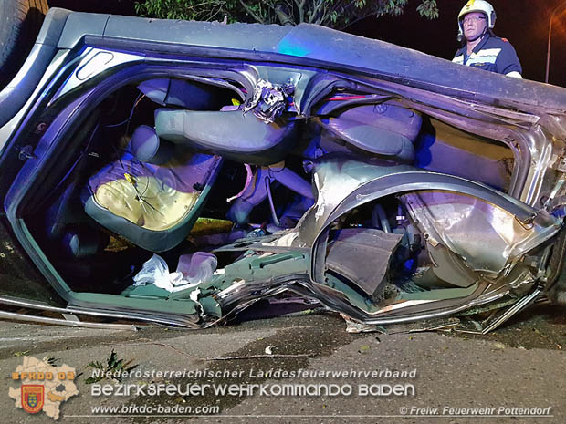 20180730 Verkehrsunfall mit Personenrettung in Pottendorf  Foto: © FF Pottendorf
