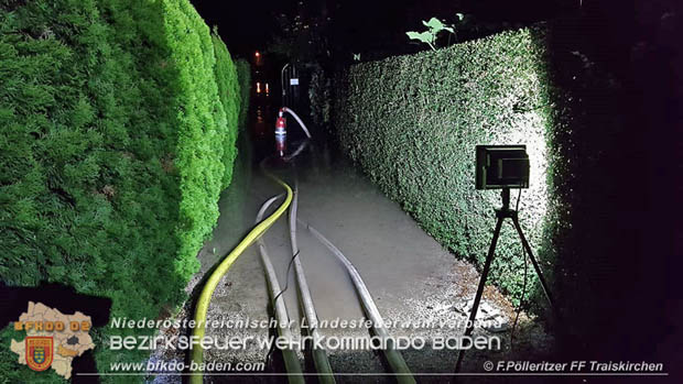 20180809 Kleingartensiedlung in Traiskirchen nach Wasserrohrbruch überflutet  Foto: © Franz Pölleritzer FF Traiskirchen-Stadt